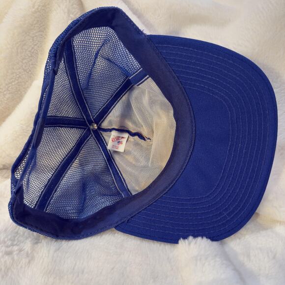 Vintage Thunderbirds Hat Cap Snap Back Blue Mesh Trucker Patch Mens 80s - Picture 5 of 8